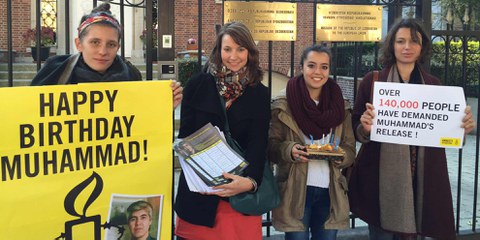 Kein Empfang für Amnesty International bei der usbekischen Botschaft in Brüssel. © AI