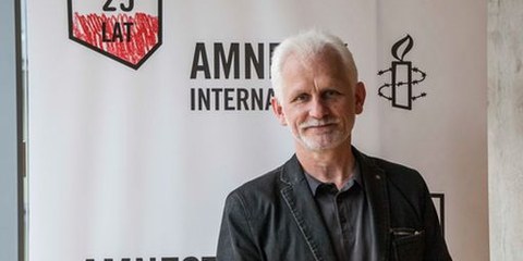 Ales Bialiatski, Vizepräsident der International Federation for Human Rights. Mai 2015 © Amnesty International