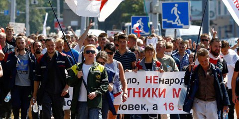 Marsch für Freiheit in Belarus vom 18. August 2020. © Amnesty International