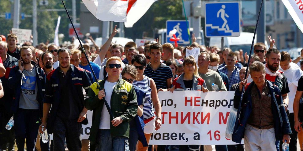 Marsch für Freiheit in Belarus vom 18. August 2020. © Amnesty International