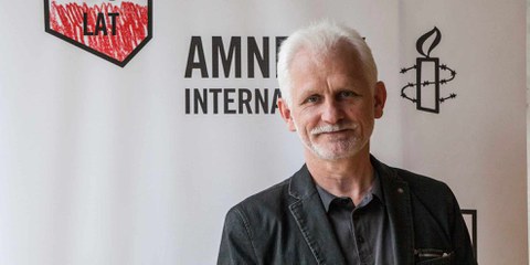 Ales Bialiatski, Friedensnobelpreisträger und Gründer der Menschenrechtsorganisation Viasna. © Amnesty International