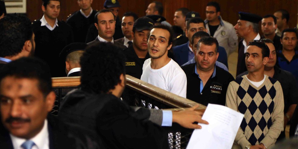 Shawkan an einer Gerichtsverhandlung im März 2016 © Ahmed Roshdi