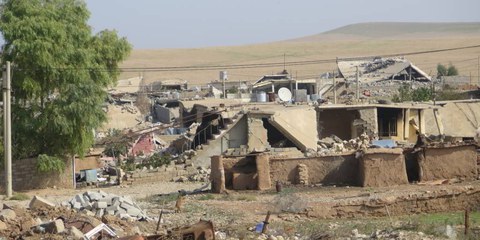 Zerstörte Häuser im Dorf Barzanke © Amnesty International