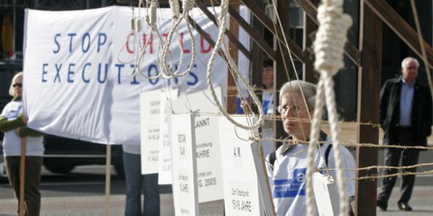 Protest von Amnesty Deutschland gegen die Hinrichtung Jugendlicher im Iran © Amnesty International/Bilan