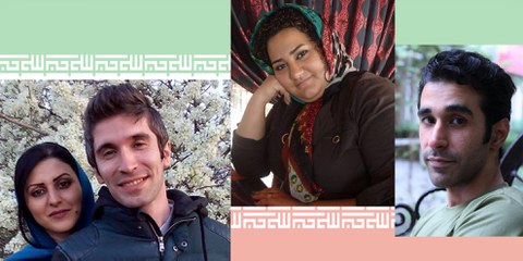 Arash Sadeghi und Golrokh Ebrahimi Iraee / Atena Daemi / Omid Alishenas (von links nach rechts) © Privat