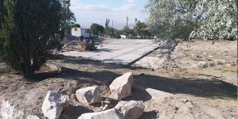 Ein vermutetes Massengrab auf dem Friedhof von Vadieh Rahmat wurde im Jahr 2017 zerstört. © People's Mojahedin Organization of Iran, 2017