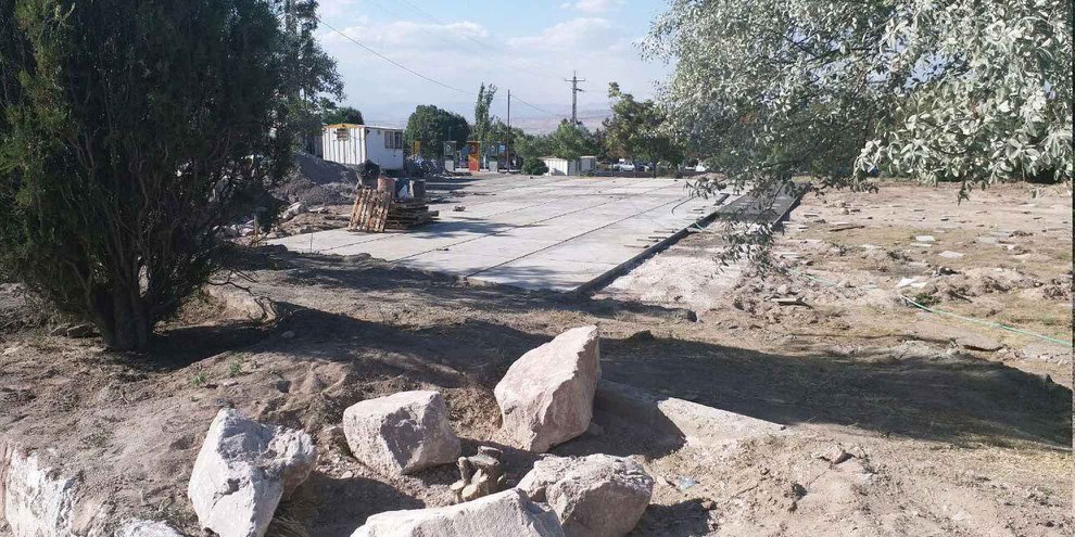 Ein vermutetes Massengrab auf dem Friedhof von Vadieh Rahmat wurde im Jahr 2017 zerstört. © People's Mojahedin Organization of Iran, 2017