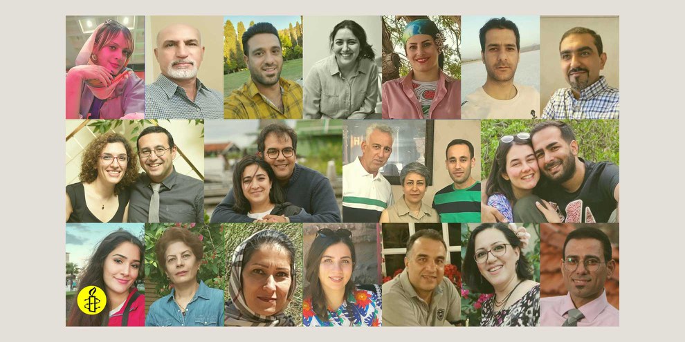 Männer und Frauen der Religionsgemeinschaft der Baha'i in Shiraz, denen eine ungerechtfertigte Haftstrafe droht, nachdem sie von einem Gericht wegen ihrer Identität als Baha'i-Anhänger verurteilt wurden. © Privat