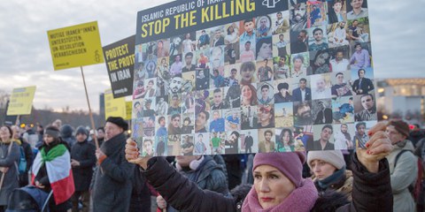 Solidaritätskundgebung in Berlin, Novmeber 2022 © Amnesty International/Stéphane Lelarge