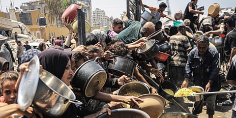 Gezielte Politik der Aushungerung durch Israel © Anadolu via Getty Images