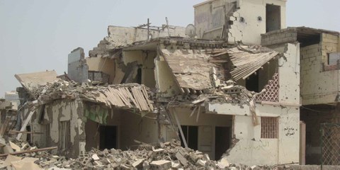 Zerstörte Gebäude in Abyan. © Amnesty International