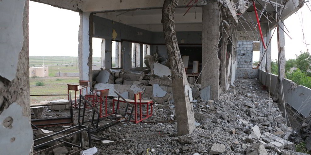 Attackierte Schule in Yemen © Amnesty International
