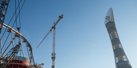 Das internationale Khalifa Stadion im Bau © Privat
