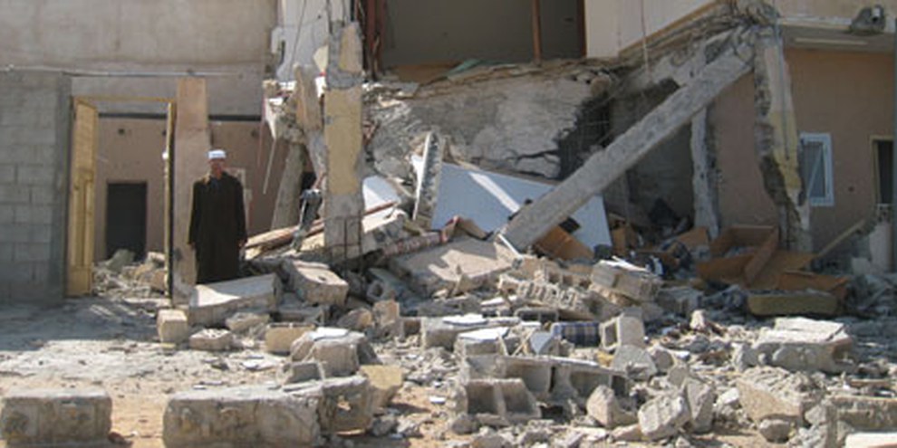 Viele zivile Häuser wurden von Gaddafi-treuen Truppen zerstört. © AI