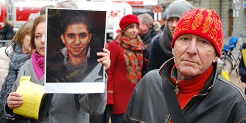 Kundgebung in Bern für Raif Badawi, 23.01.2015. 