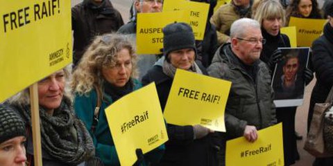 Demonstration für Raif Badawi in Bern © AI