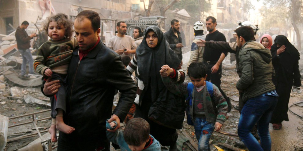 Tausende Menschen sind bei Wintertemperaturen weiterhin in Aleppo eingeschlossen. © AFP/Getty Images