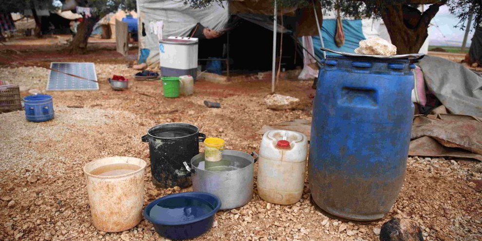 In einem Camp für intern Vertriebene in Syrien © AliHajSuleiman
