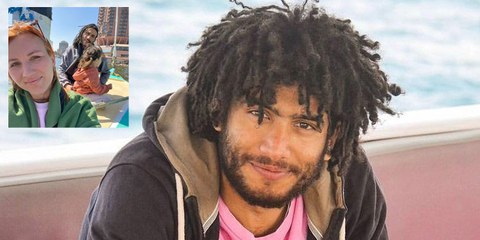 Kleines Bild: Badr endlich wiedervereint mit seiner Frau und seiner Tochter © Privat