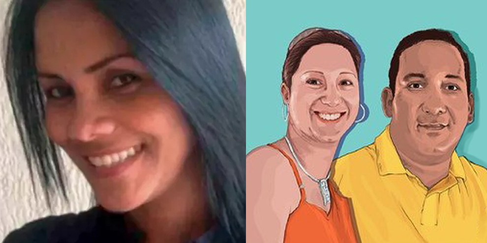 Emirlendris Benítez (links), das Ehepaar María Auxiliadora Delgado und Juan Carlos Marrufo (rechts) © Privat (Bild Emirlendris Benítez) / Amnesty International (Grafik)