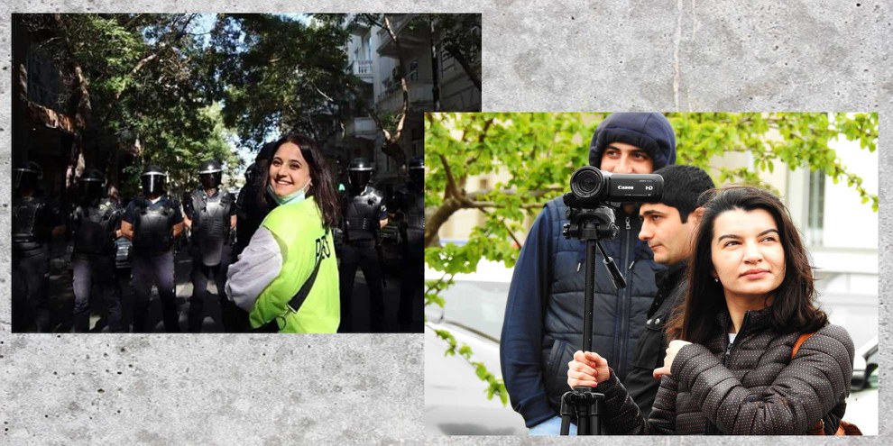 Nargiz (links) und Sevinj (rechts) - sie gehören zu den unzähligen inhaftierten Journalist*innen in Aserbaidschan © Fargana Novruzova