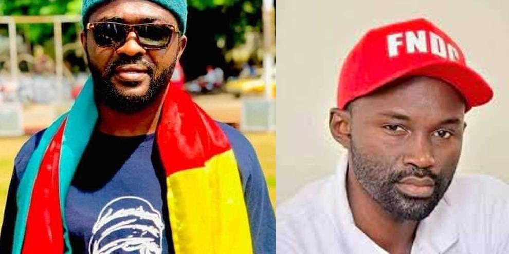 Links: Oumar Sylla (alias Fonike Mengue) / Rechts: Mamadou Billo Bah © FNDC