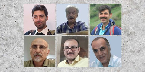 v.l.n.r. (oben): Vahid Bani Amerian, Abolhassan Montazer, Babak Alipour / v.l.n.r. (unten): Mohammad Taghavi Sangdehi, Pouya Ghobadi, Akbar Daneshvarkar © Privat