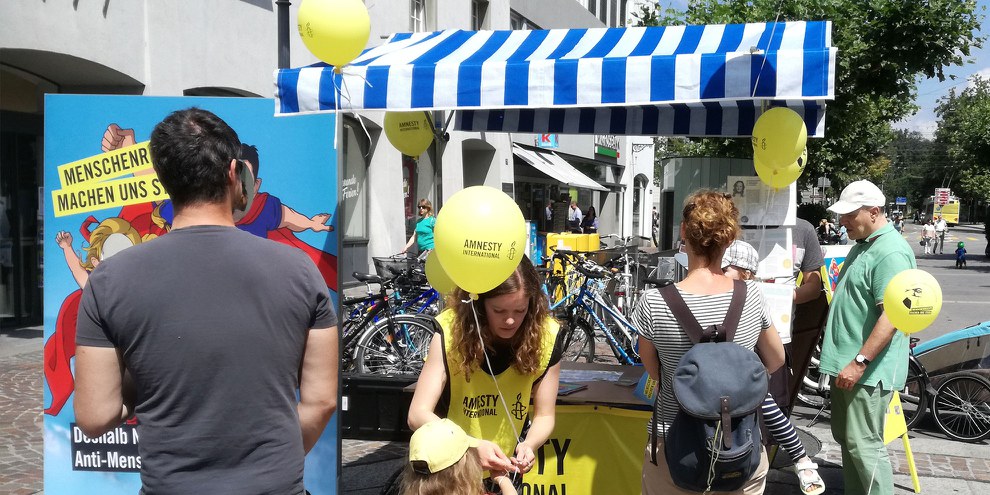 Standaktion in Winterthur © Gruppe Winterthur | Für mehr Bilder klicken