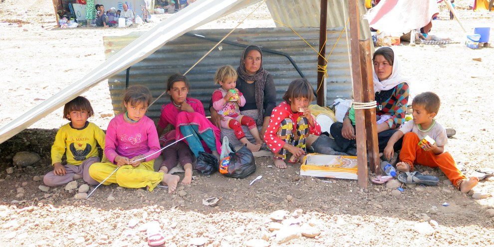 Die religiöse Minderheit der Jesiden wird vom sogenannten Islamischen Staat im Norden Iraks verfolgt. Männer und Buben wurden getötet, Frauen wurden verschleppt und versklavt. Tausende sind geflohen. Die Uno spricht von einem Völkermord. © AI