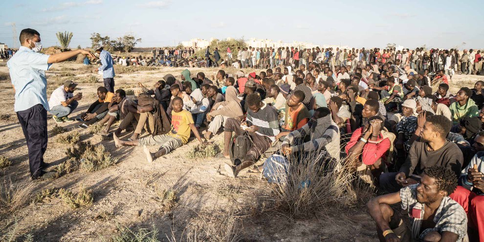 Flüchtlinge und MigrantInnen in Libyen. © Taha Jawashi