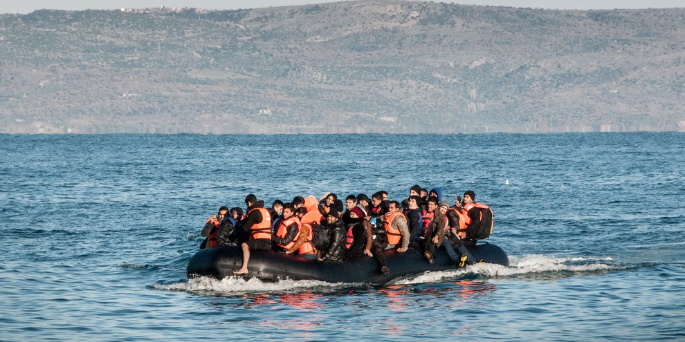 Flüchtlinge die aus der Türkei mit Booten in Lesbos ankommen. © Amnesty International