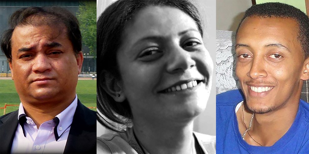 Der uigurische Intellektuelle Ilham Tohti, die syrische Journalistin Razan Zaitouneh und das äthiopische Kollektiv Zone 9 (auf dem Bild: Natnael Feleke) sind die diesjährigen FinalistInnen des bekanntesten Menschenrechtspreises. © ZVG