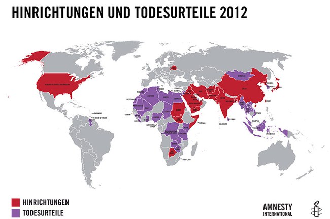 Hinrichtungen und Todesurteile 2012. © AI