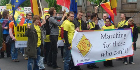 Teilnehmende der «Baltic Pride» 2009 in der lettischen Hauptstadt Riga © Donnacha DeLong and Daryl Manning