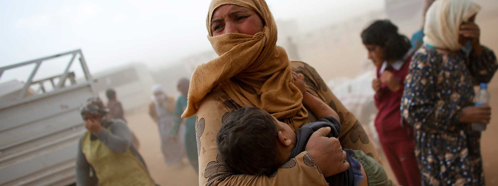 Der Gewalt entflohen: Kurdische Flüchtlinge im syrisch-türkischen Grenzort Suruç. © MURAD SEZER/Reuters/Corbis