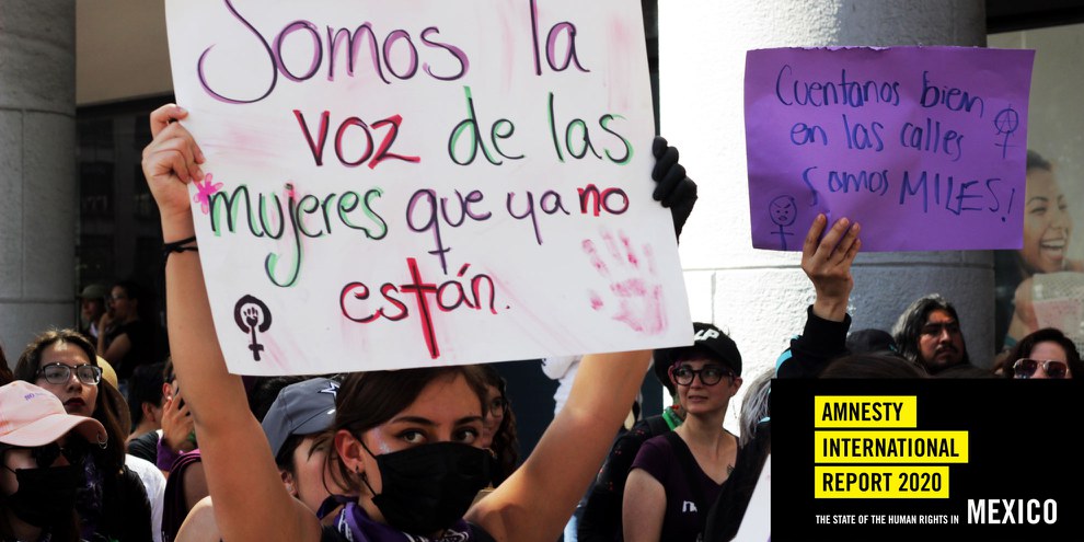 Protest gegen Femizide am internationalen Tag der Frau vom 8. März 2020 in Mexiko. ©Samantha Pantoja