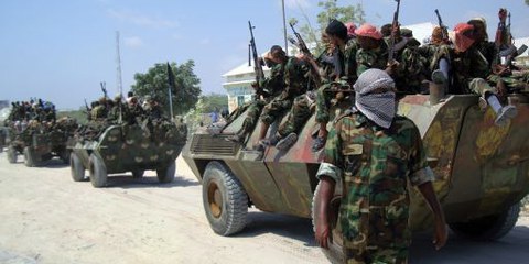 Kämpfer in der somalischen Hauptstadt Mogadischu © AP