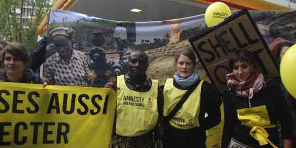 Im Oktober 2009 weilte Celestine Akpo Bari in der Schweiz, um über die Aktivitäten von Shell in Nigeria zu informieren. © Fabrice Praz