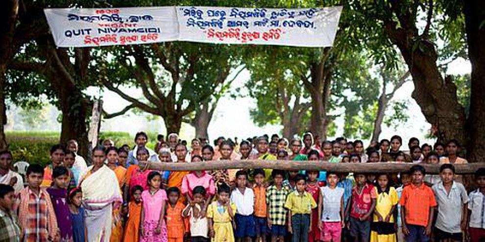 Dongria Kondh wehren sich gegen Vedanta. © Sanjit Das