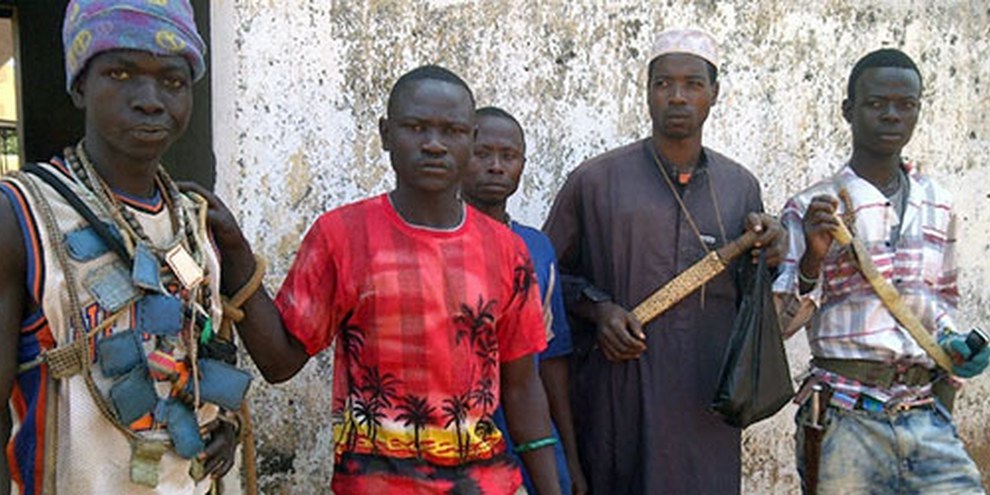 Christliche Anti-Balaka-Kämpfer in Bossembele. © AI