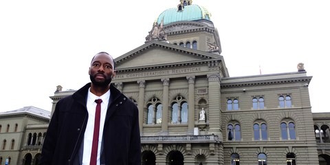 Khali Ould Maouloud bei seinem Besuch in Bern. © Jean-Marie Banderet