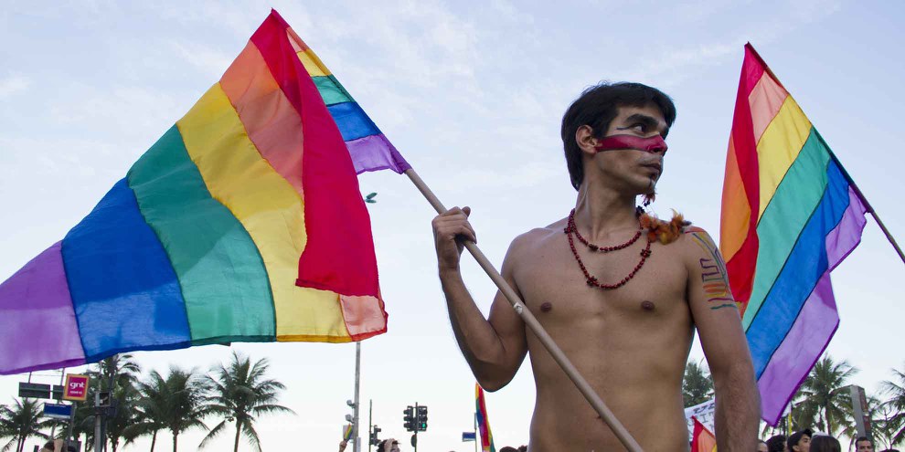 Demonstration in Rio de Janeiro gegen homophobe Gesetzgebung in Russland. | © Elisângela Leite/AI