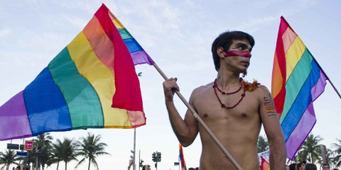 Demonstration in Rio de Janeiro gegen homophobe Gesetzgebung in Russland. | © Elisângela Leite/AI