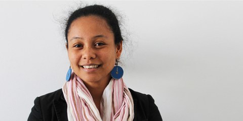 Balkissa Ide Siddo: «Ich habe das Gefühl, dass ich einen Unterschied im Leben der Menschen mache, wenn ich ein Lächeln auf ihre Gesichter bringe und wenn Familien durch unsere Arbeit wieder zusammenkommen.»  © AI / Vera Dudik.