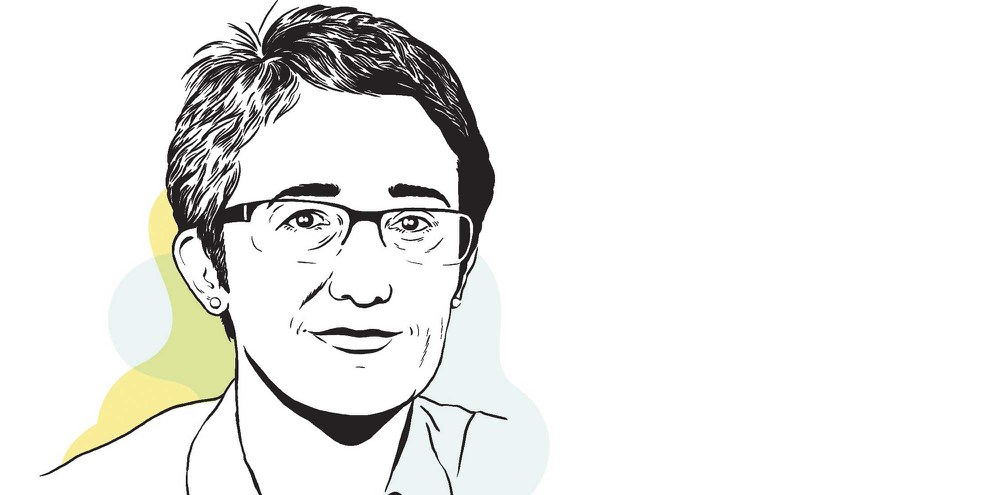 Die Schriftstellerin Annette Hug. Zeichnung: Susann Stefanizen