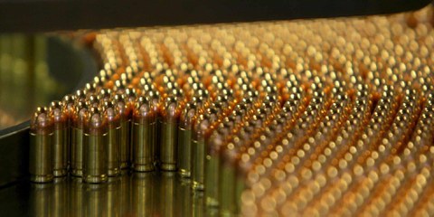 9-Millimeter-Patronen des Schweizer Rüstungskonzerns Ruag. © Alessandro della Valle / Keystone