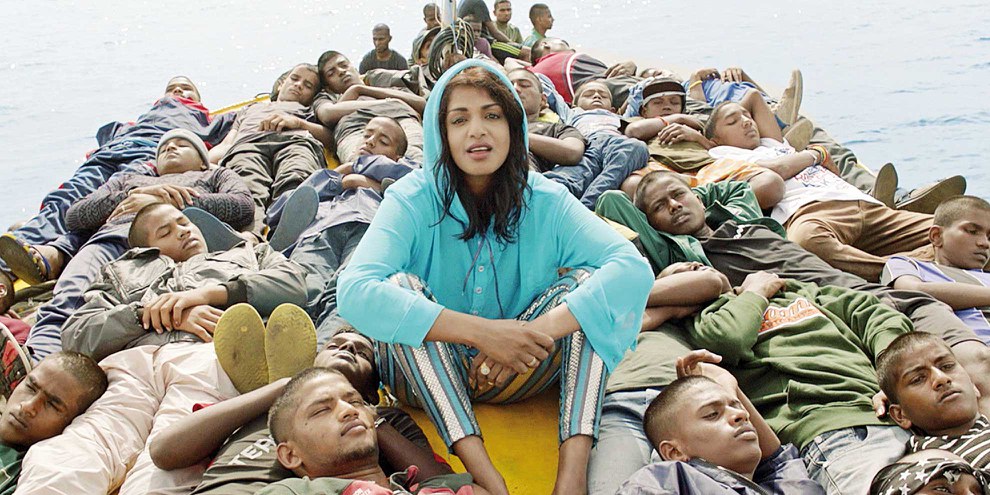Plakative Statements. M.I.A. in ihrem Musikvideo «Borders». © Universal Music