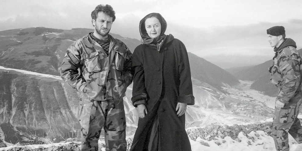 Irena Brezná in den kaukasischen Bergen. © Sainap Gaschajewa
