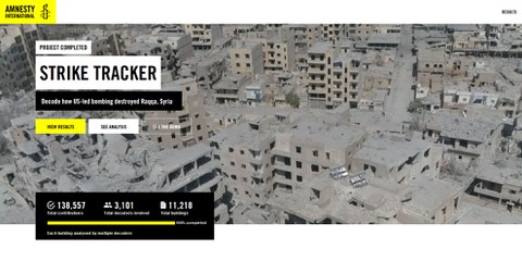 Die digitale Plattform macht die Zerstörung von Rakka sichtbar. © decoders amnesty.org
