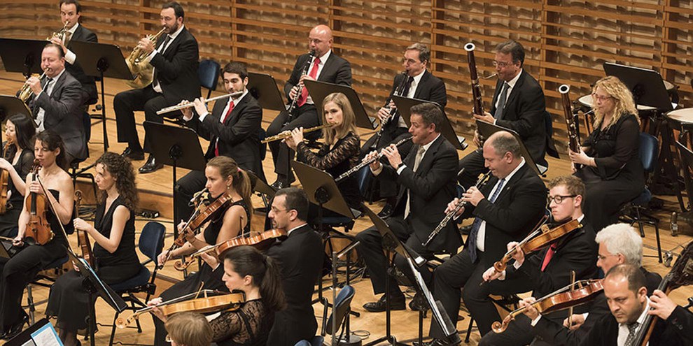 Harmonie der Menschenrechte: Das Human Rights Orchestra bei einem Konzert in Luzern. © Priska Ketterer/Human Rights Orchestra